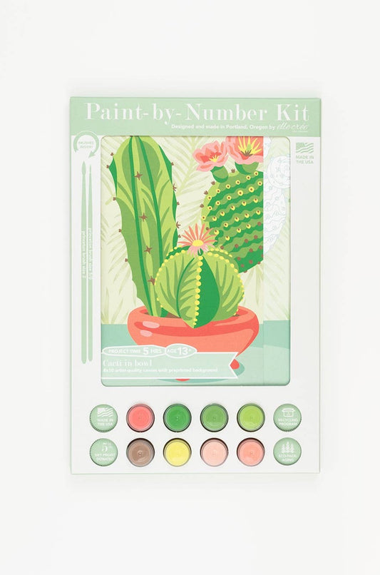 Cacti in Bowl Paint-by-Number Kit
