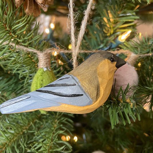 Red-throated Tit Bird Ornament 9cm