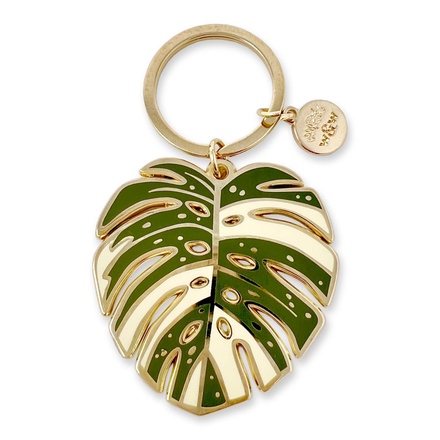 Keychain - Monstera Thai Constellation Leaf