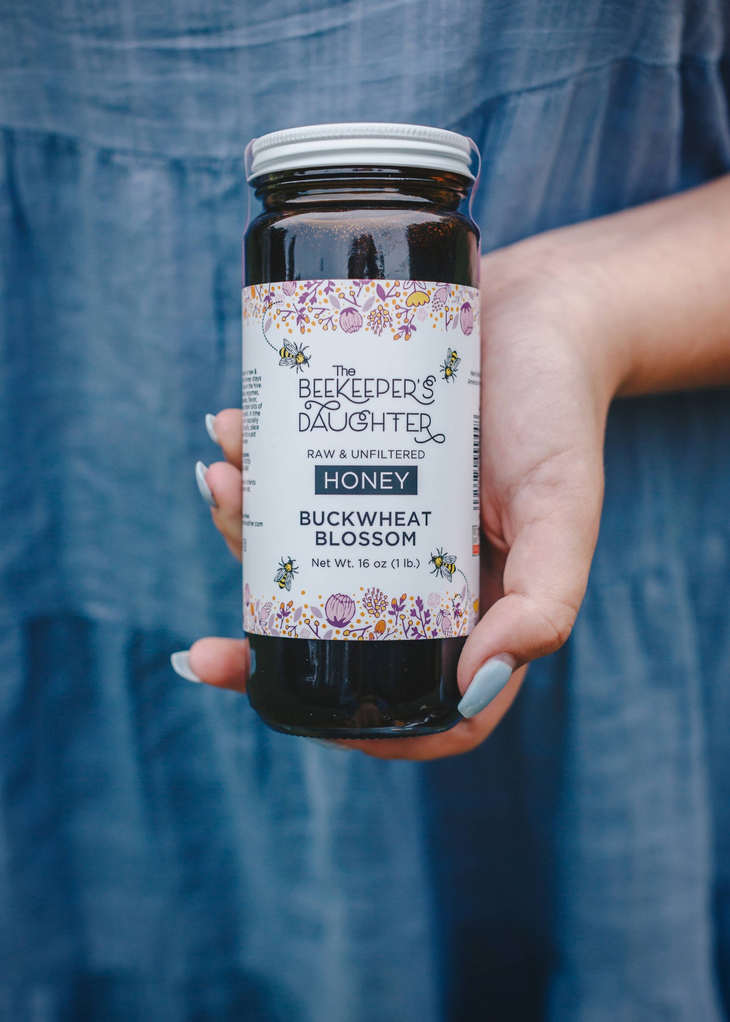 16oz Raw Buckwheat Blossom Honey