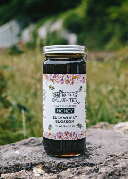 16oz Raw Buckwheat Blossom Honey