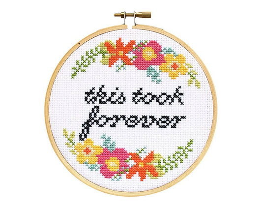 This Took Forever Cross Stitch Kit
