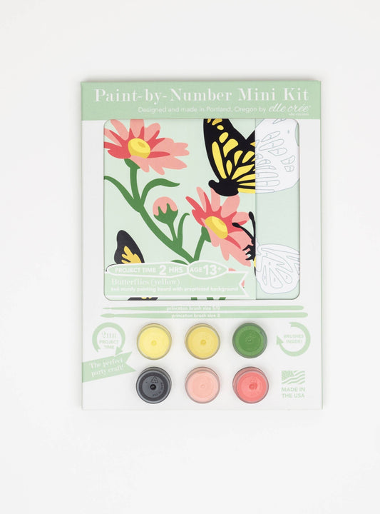 Butterflies (yellow) MINI Paint-by-Number Kit