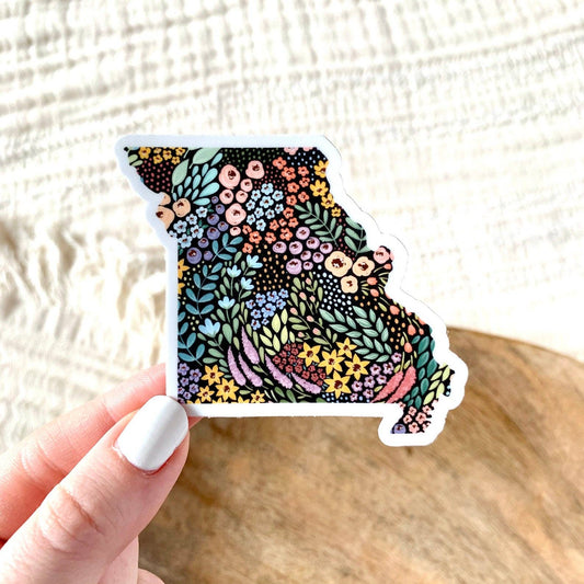 Missouri 3x3in. Floral State Sticker