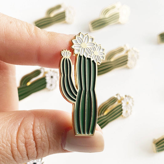 Olivia Blooming Cactus Lapel Pin