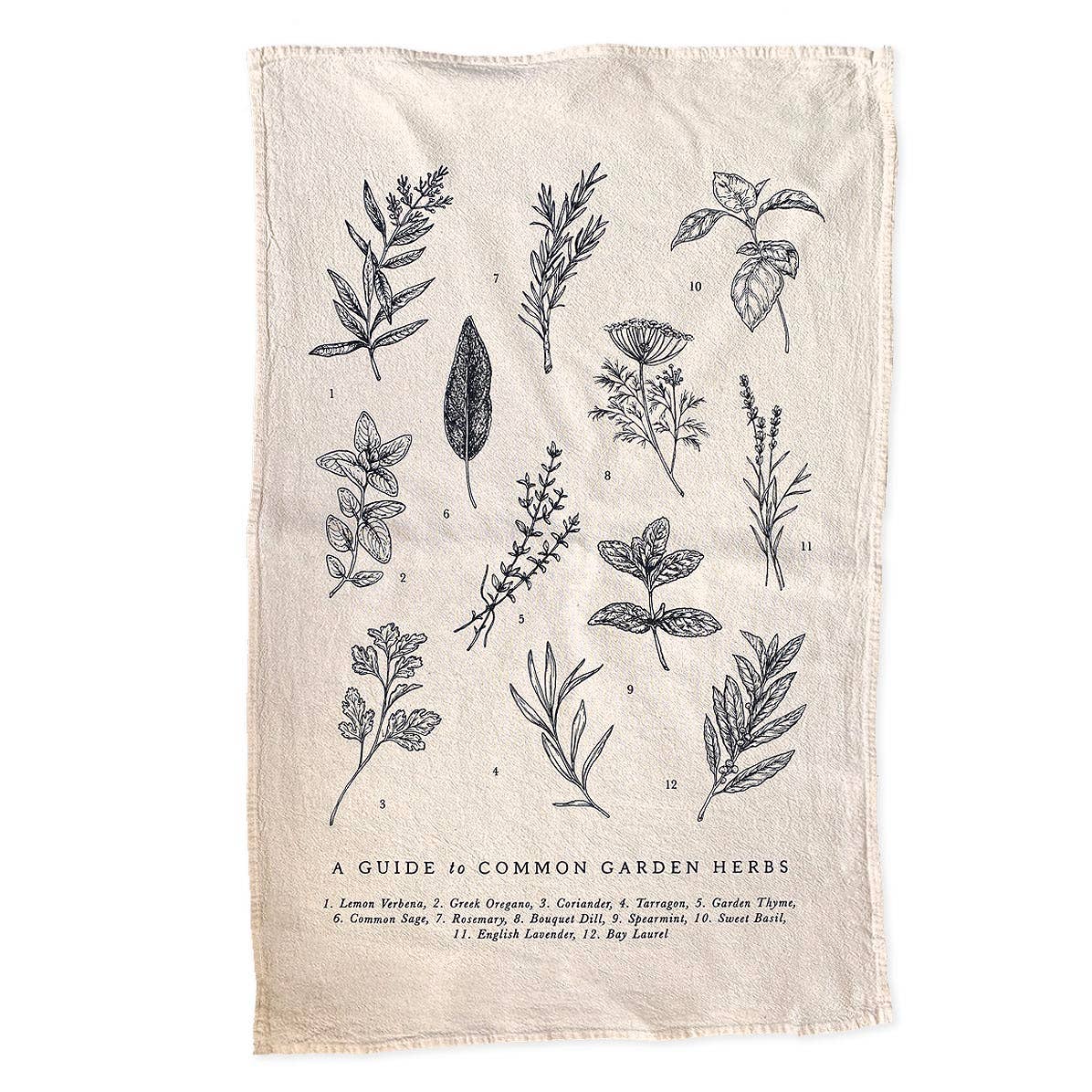 Garden Herbs Tea Towel – Wild Sage Goods